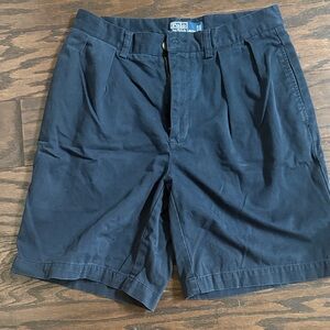 Polo by Ralph Lauren Men's Dark Blue Flat Front Shorts
